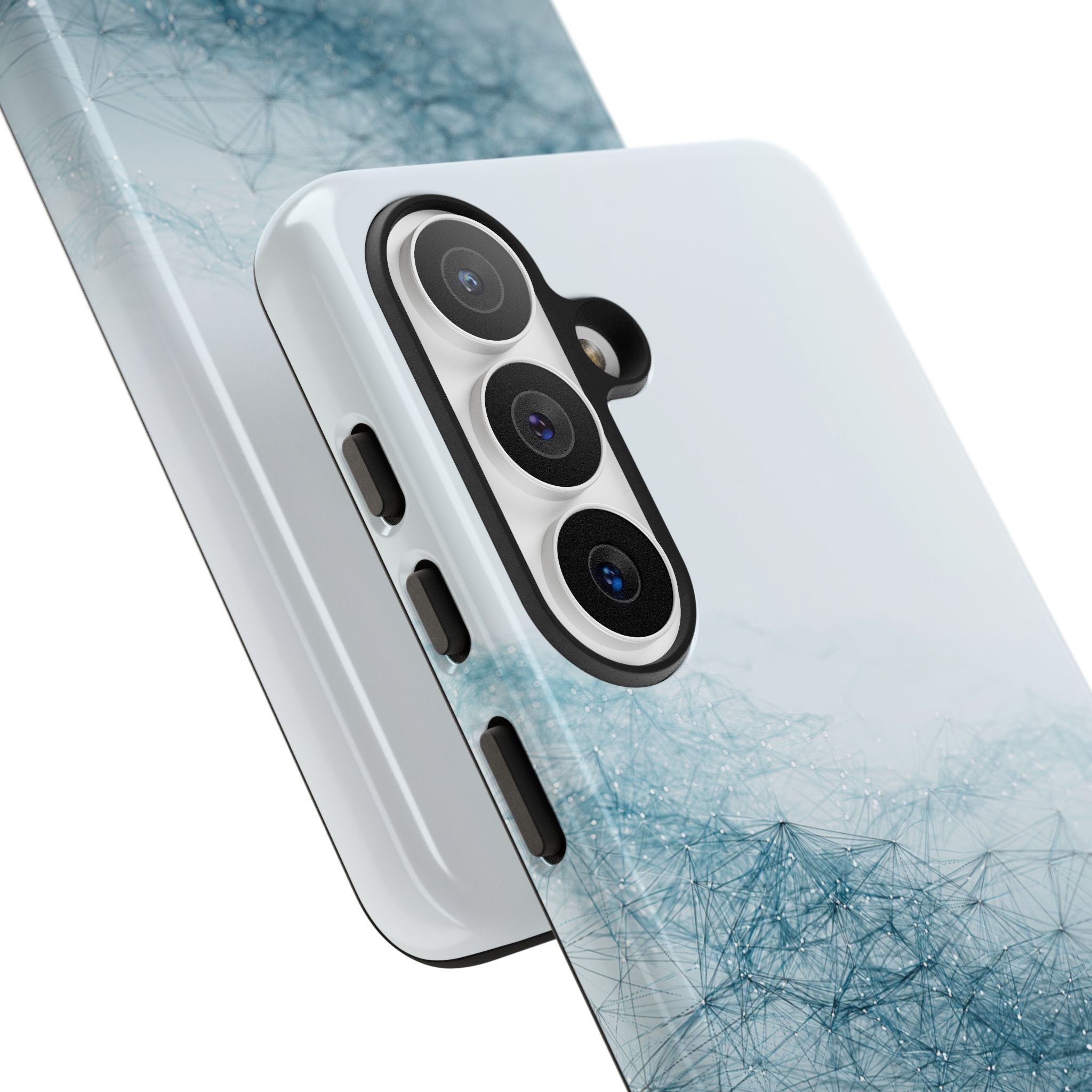 Teal Tough Phone Case for Samsung - Cyan Vector Lattice