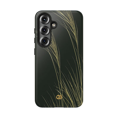 Green Tough Phone Case for Samsung - Midnight Gilded Grass