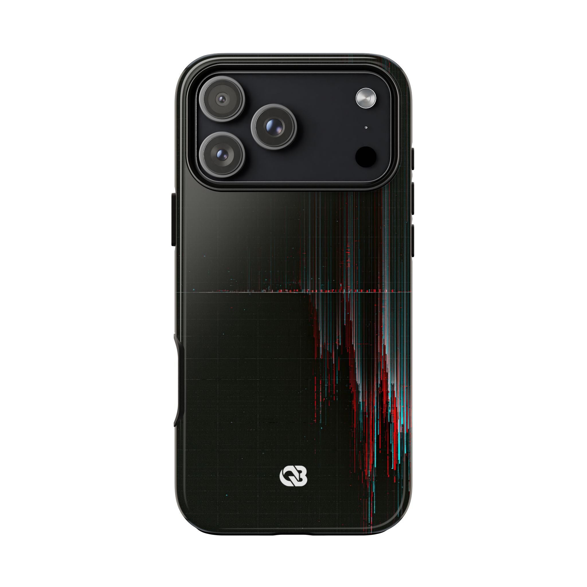 Black Tough Phone Case for iPhone - Corrupted Data Stream