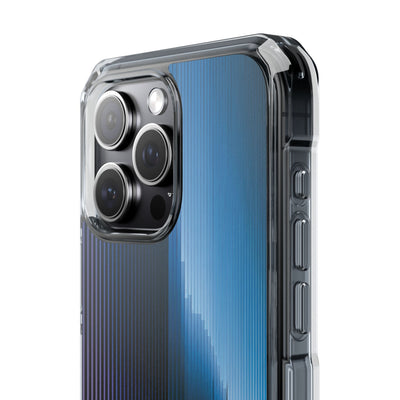 Blue Impact MagSafe Phone Case for iPhone - Indigo Distortion Wave