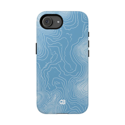 Glacial Basin Topo · Tough Phone Case for iPhone · Blue