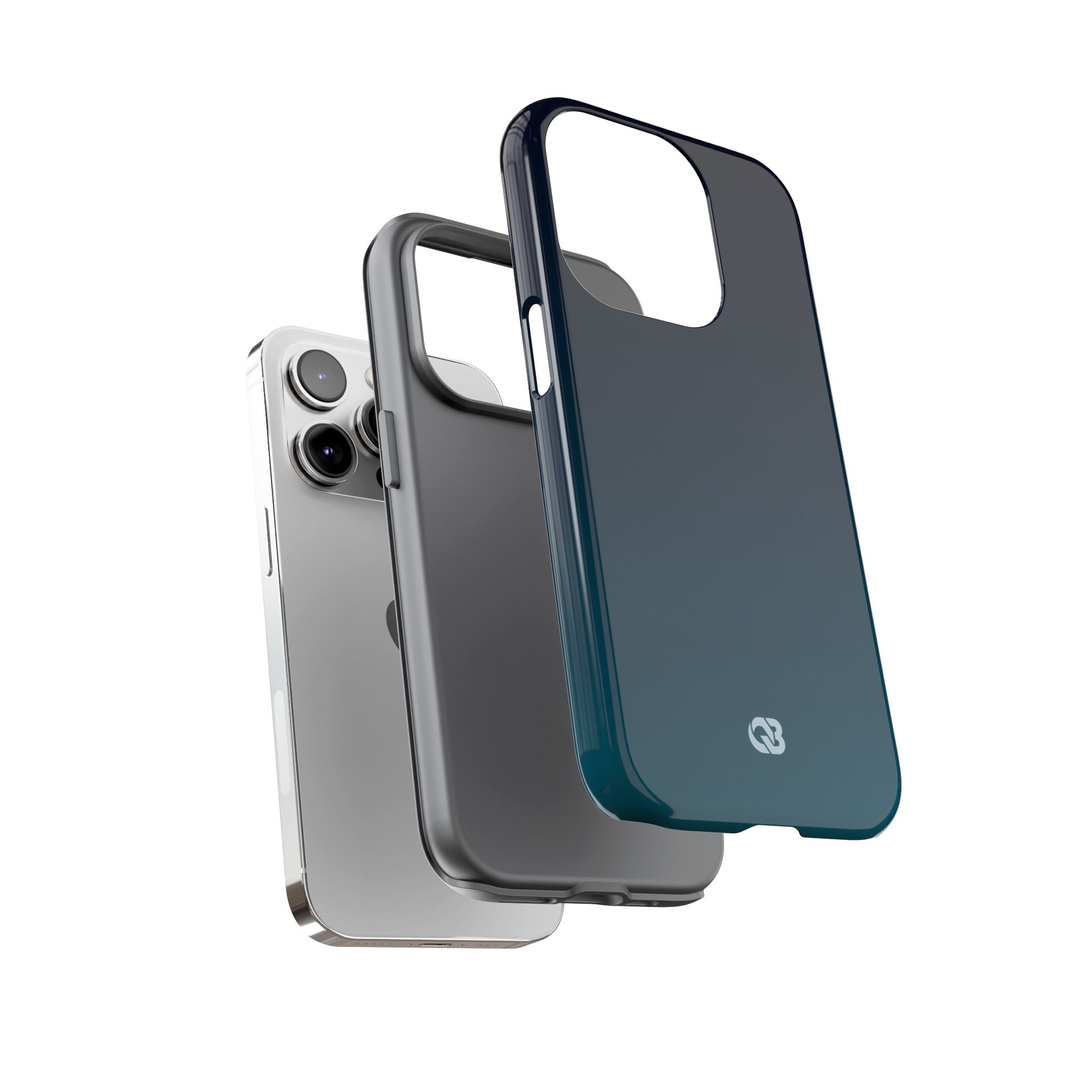 Teal Tough Phone Case for iPhone - Abyss Teal Haze