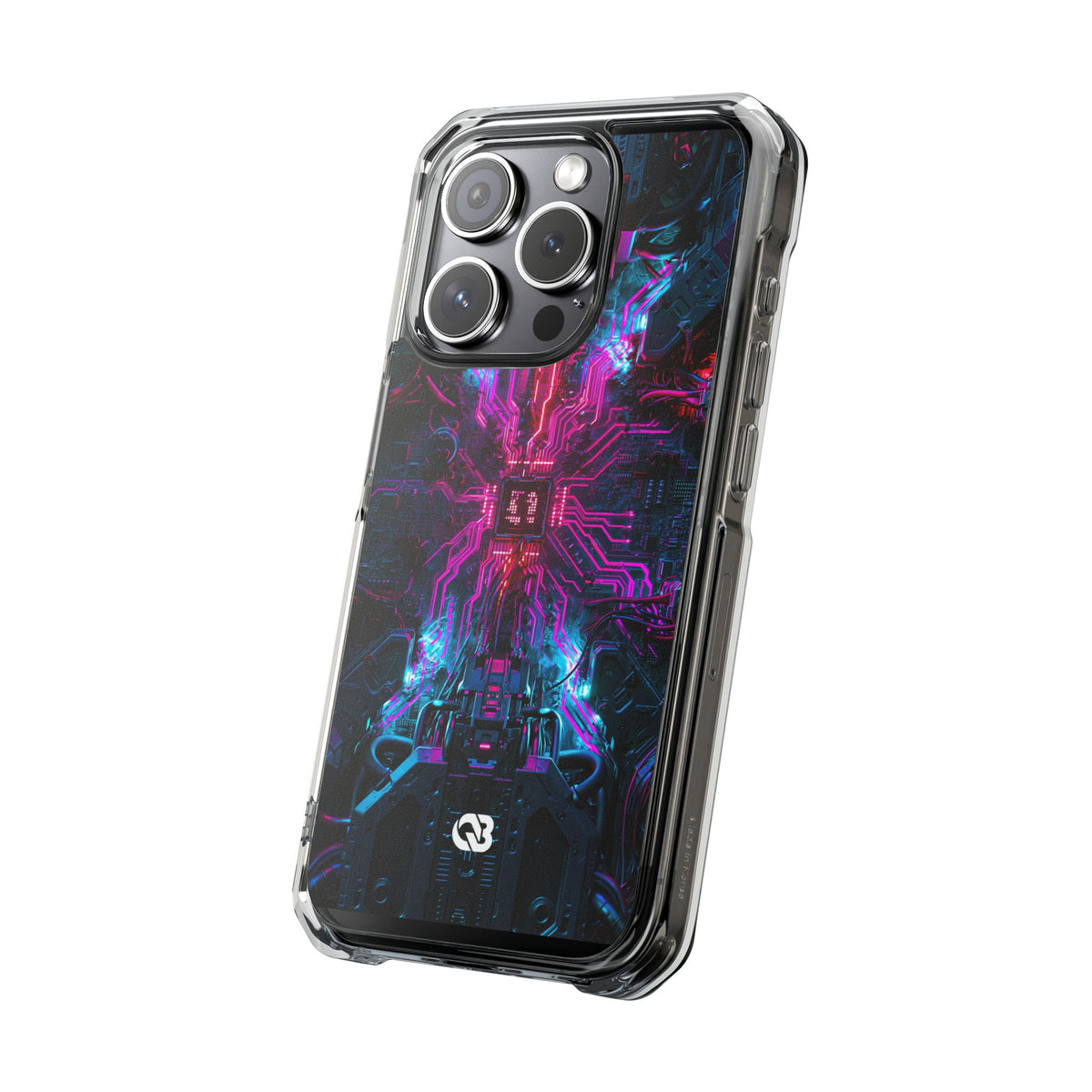 Neural Circuit Core · Clear Impact Magnetic Phone Case for iPhone ·  Black