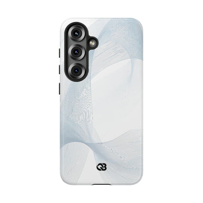 White Tough Phone Case for Samsung - Arctic Line Current