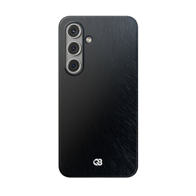 Black Lite Phone Case for Samsung - Midnight Brushed Grain