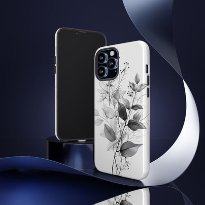 Gefleckte Blätter Grau iPhone 13 Pro Max Case - Tough