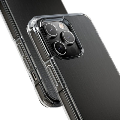 Black Impact MagSafe Phone Case for iPhone - Brushed Obsidian Slate
