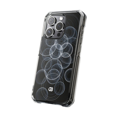 Black Impact MagSafe Phone Case for iPhone - Frosted Ring Matrix