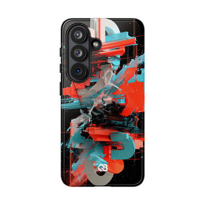 Fragmented Cyber Core · Tough Phone Case for Samsung · Black