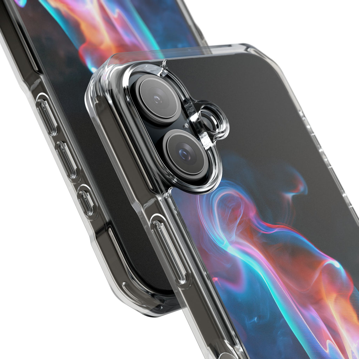 Neon Waveform · Clear Impact Magnetic Phone Case for iPhone · Black
