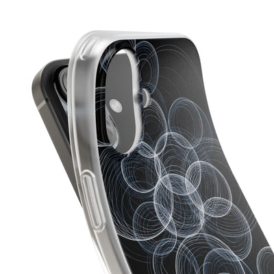 Black Lite Phone Case for iPhone - Frosted Ring Matrix