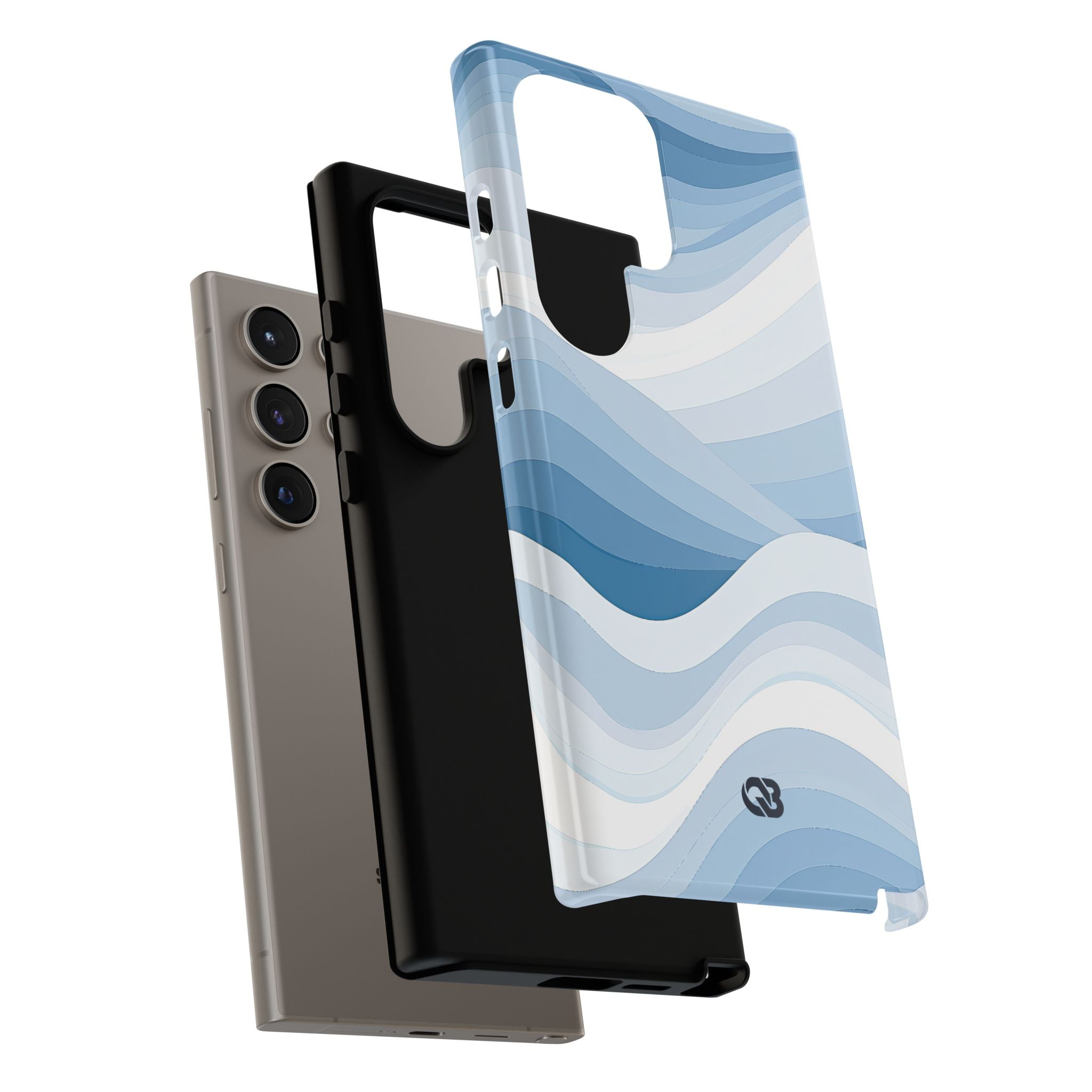Blue Tough Phone Case for Samsung - Glacial Indigo Flow