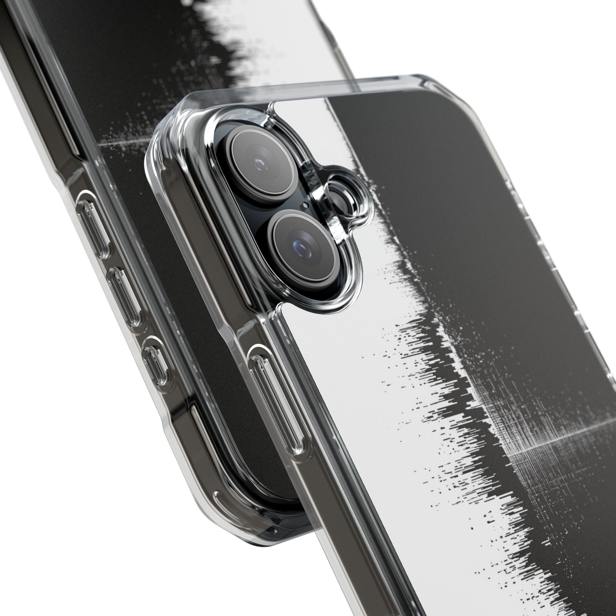 Black Impact MagSafe Phone Case for iPhone - Static Signal Split