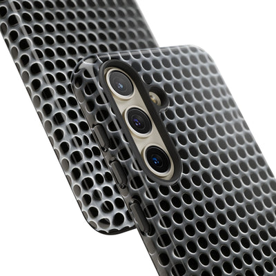 Brushed Perforated Steel · Tough Phone Case for Samsung · Silver