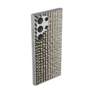 Beige Lite Phone Case for Samsung - Bone Spiked Grid
