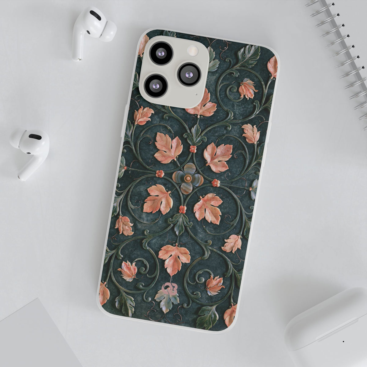 Florentine Rose Arabesque · Lite Phone Case for iPhone ·  Green