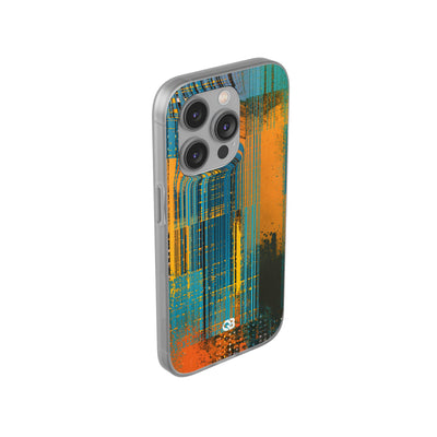 Cyber Glitch Stream · Lite Phone Case for iPhone ·  Teal