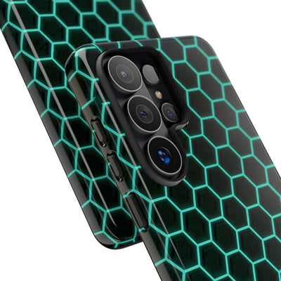 Neon Hex Spectrum · Tough Phone Case for Samsung · Teal