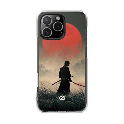 Crimson Moon Ronin · Clear Impact Magnetic Phone Case for iPhone · Red