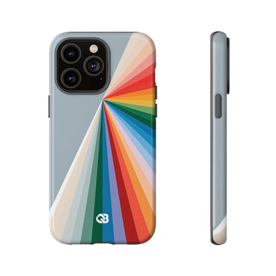 Grey Tough Phone Case for iPhone - Slate Prism Burst