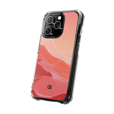 Red Impact MagSafe Phone Case for iPhone - Crimson Ridge Contour