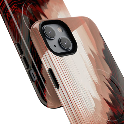 Red Tough 2.0 Magsafe Phone Case for iPhone - Crimson Pulse Horizon
