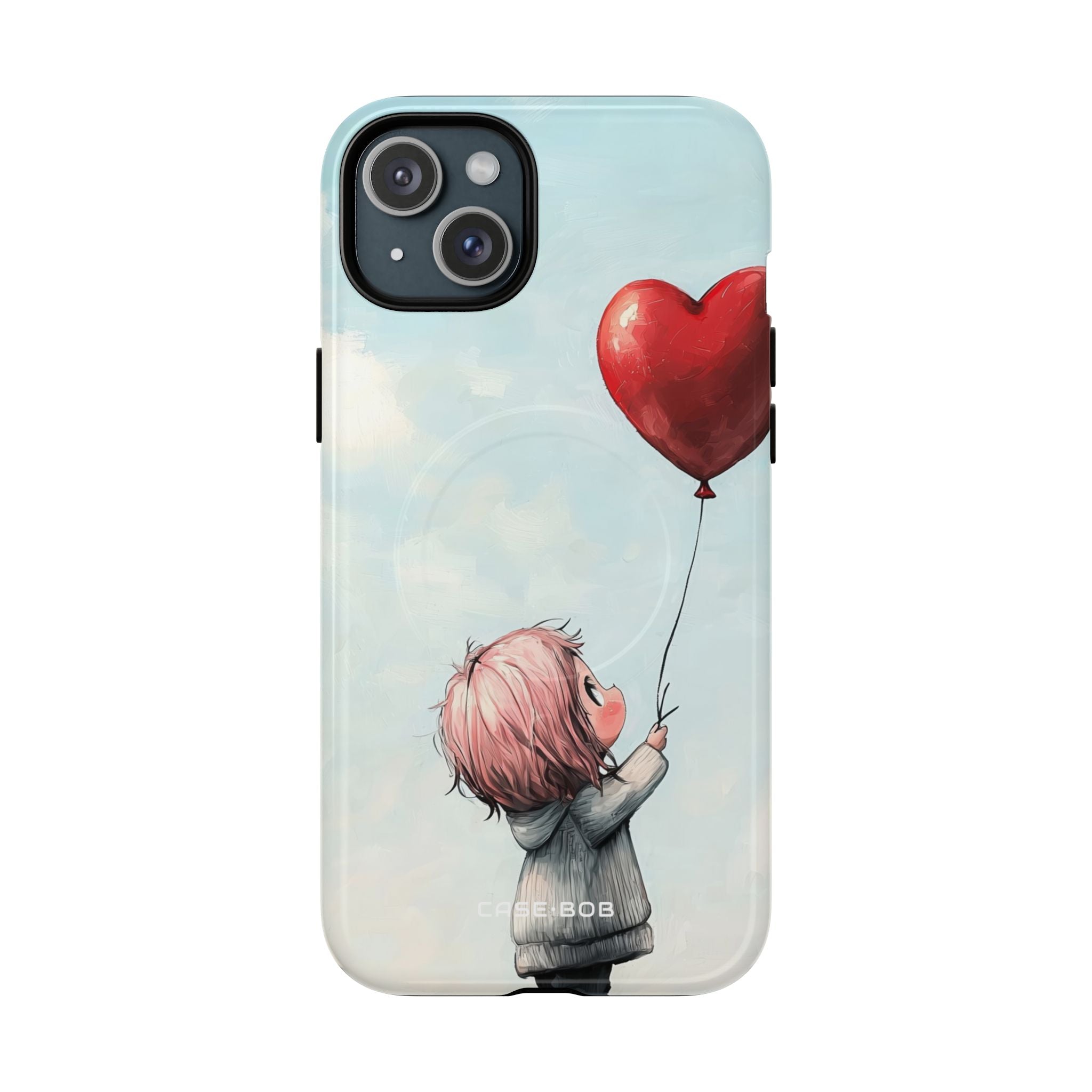 Heart Balloon Glow iPhone 15 Plus Case - Tough+