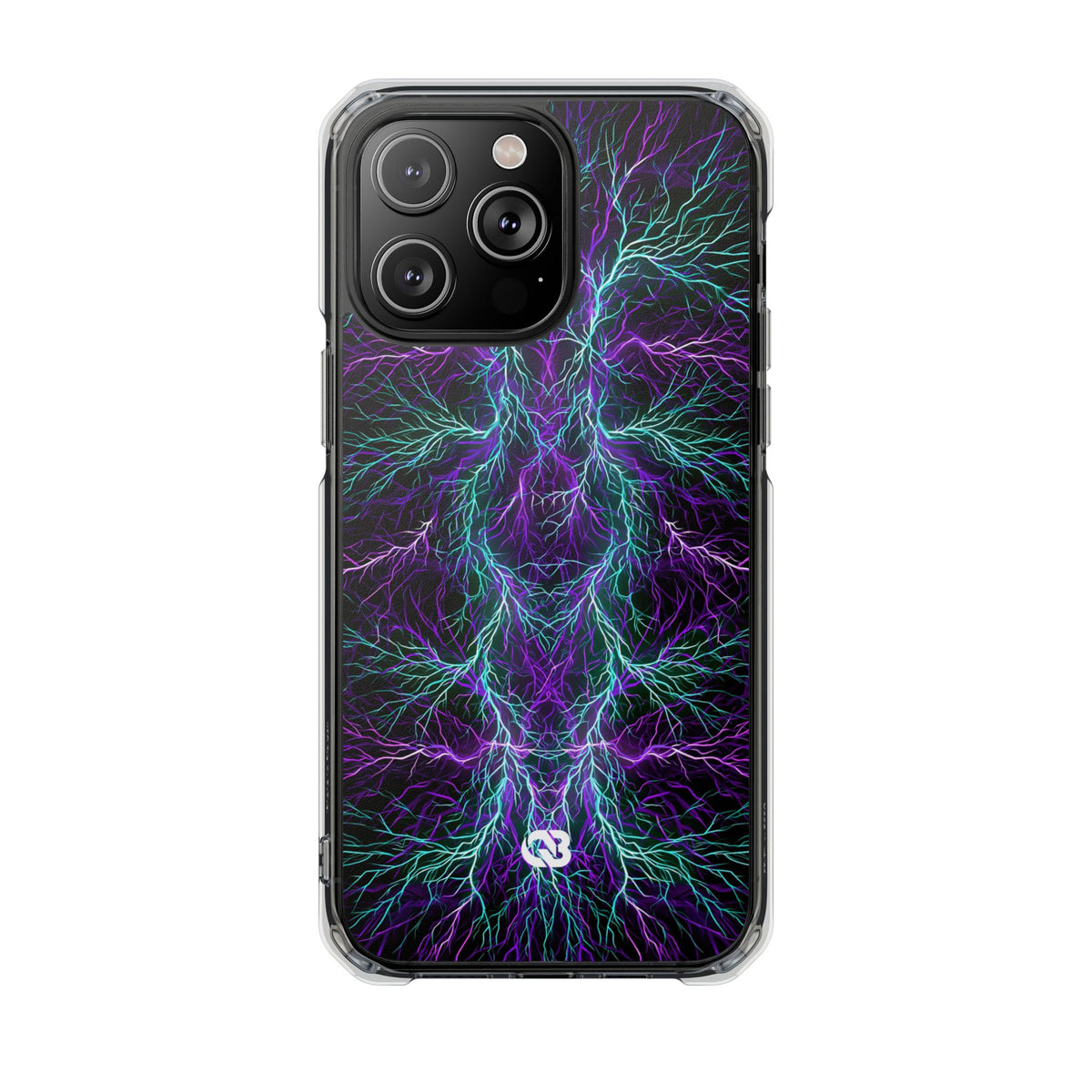 Electric Plasma Arbor · Clear Impact Magnetic Phone Case for iPhone · Purple