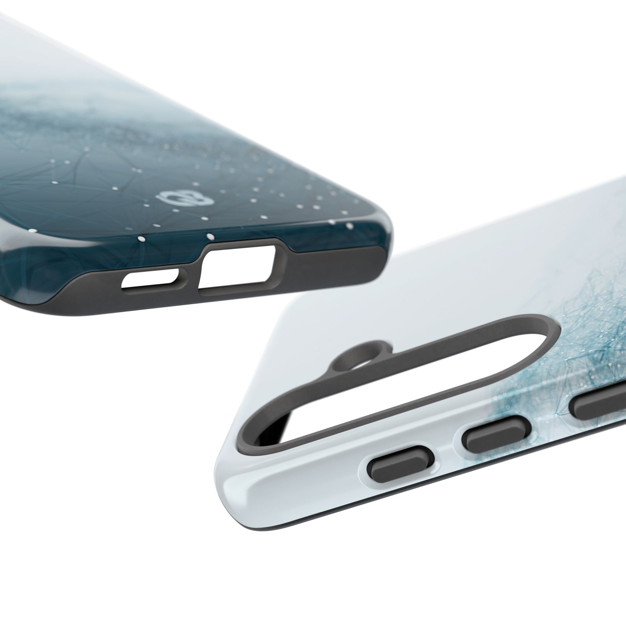 Teal Tough Phone Case for Samsung - Cyan Vector Lattice