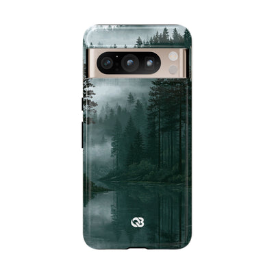 Misty Pine Reflections · Tough Phone Case for Pixel ·  Green