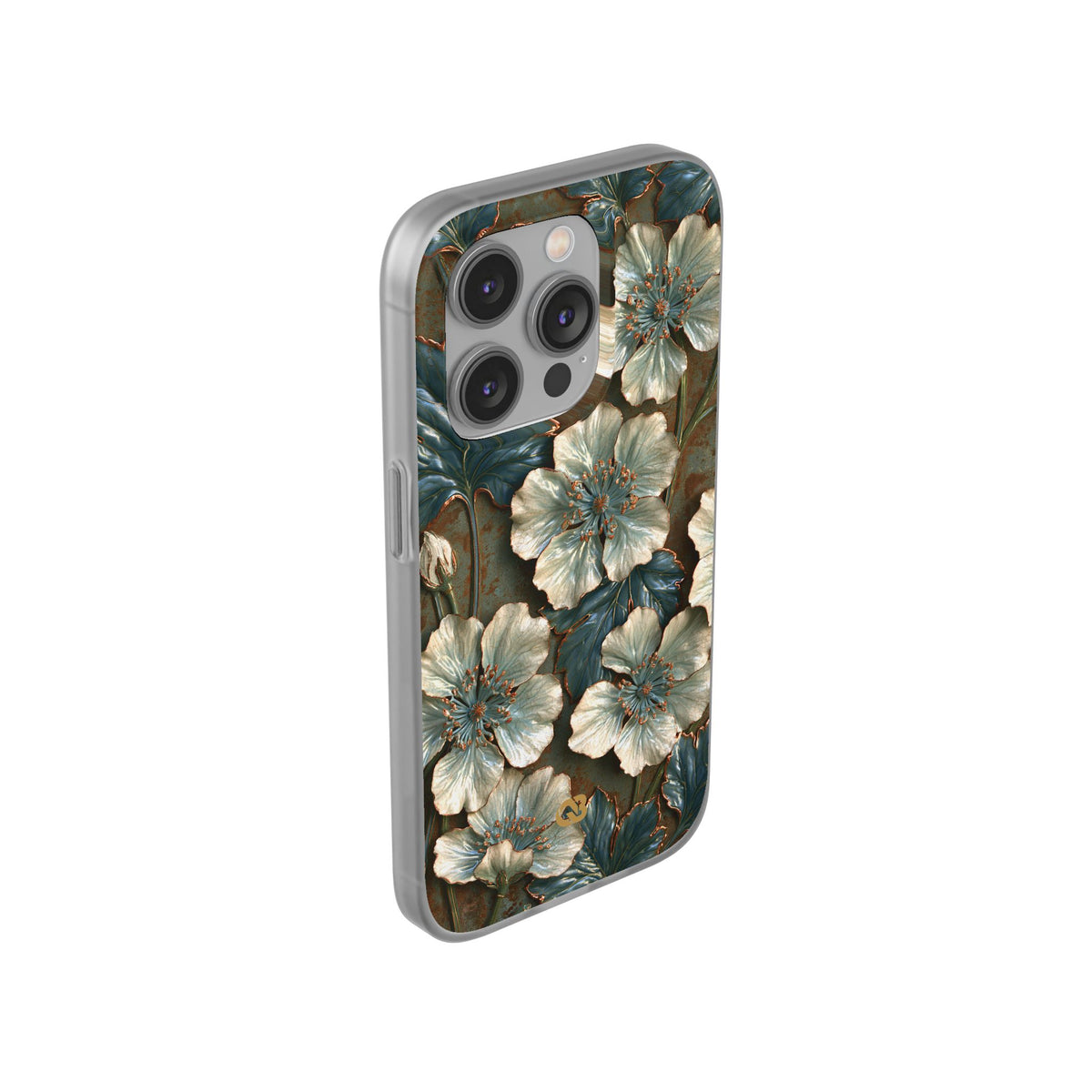 Gilded Blossom Reverie · Lite Phone Case for iPhone ·  Teal