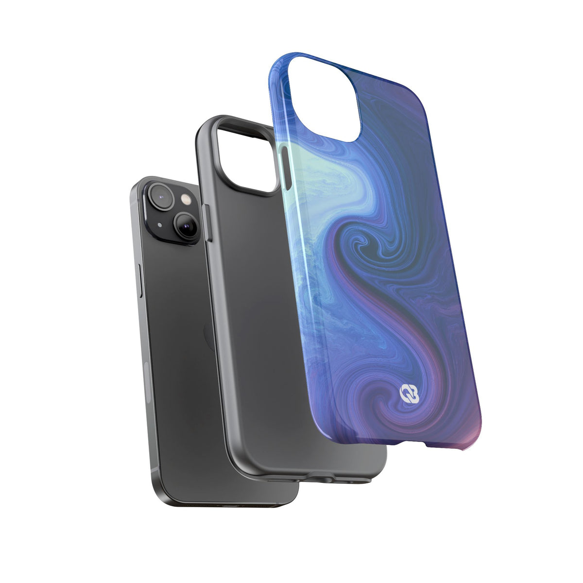 Azure Fluid Swirl · Tough Phone Case for iPhone · Blue