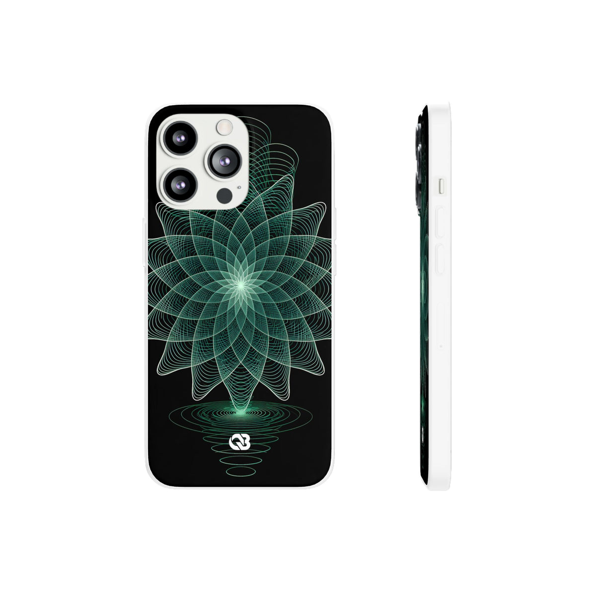 Verdant Harmonic Bloom · Lite Phone Case for iPhone ·  Black