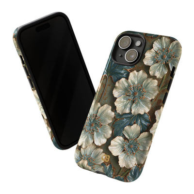 Gilded Blossom Reverie · Tough Phone Case for iPhone · Teal