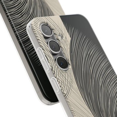 Beige Lite Phone Case for Samsung - Obsidian Cream Plume