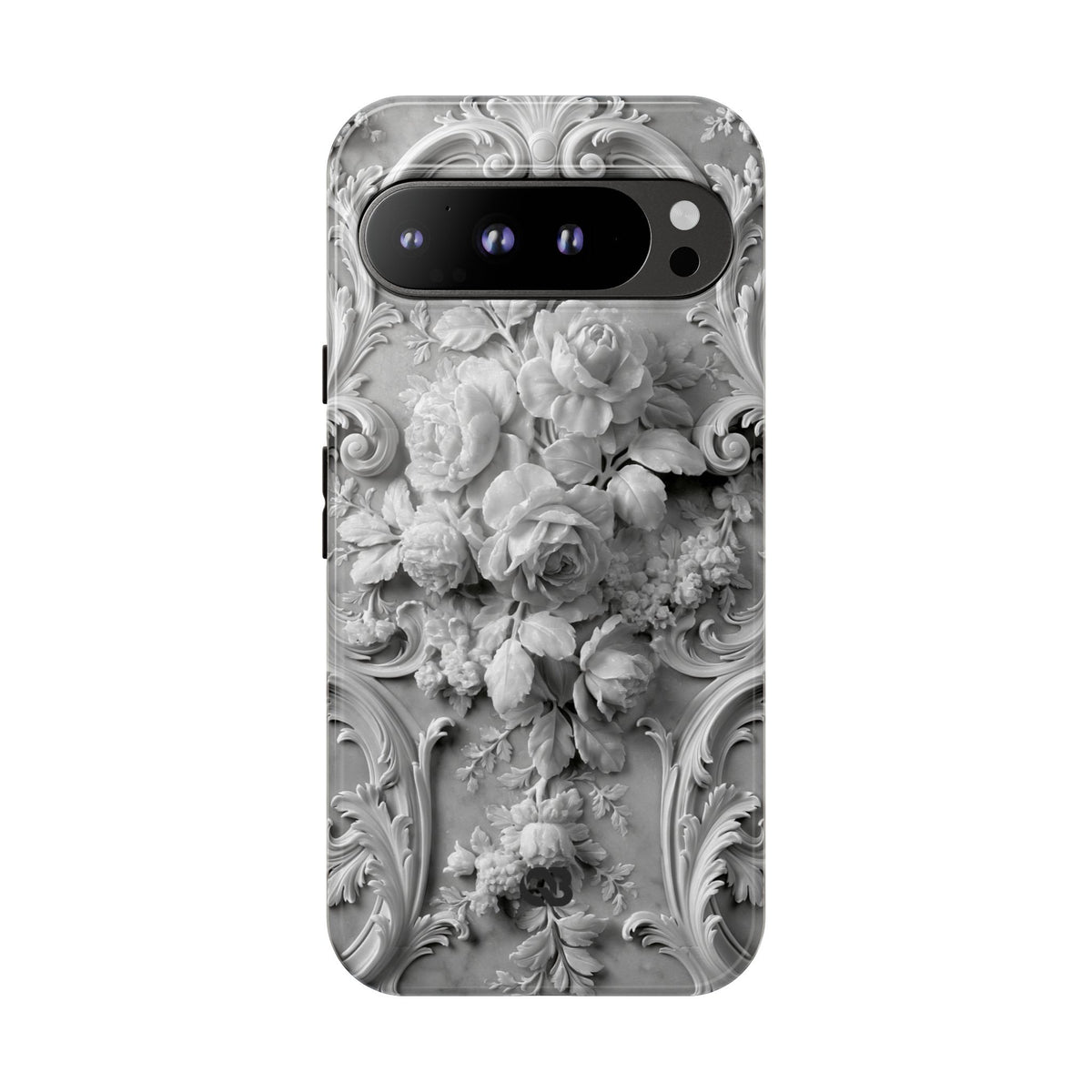 Rococo Marble Rose · Tough Phone Case for Pixel ·  White