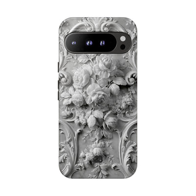 Rococo Marble Rose · Tough Phone Case for Pixel ·  White