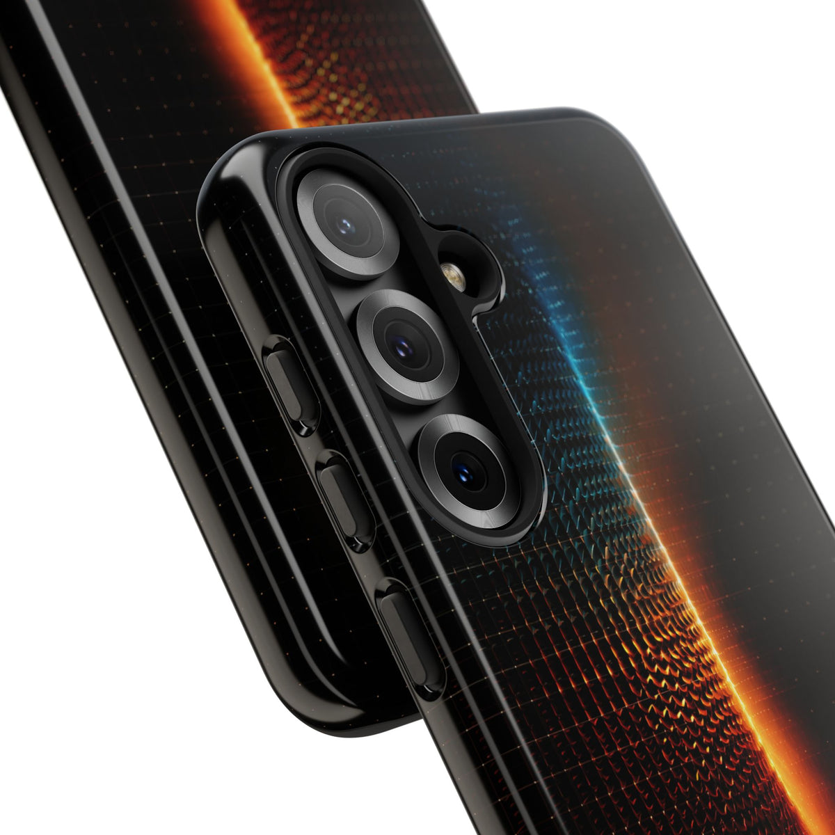 Luminous Refraction Grid · Tough Phone Case for Samsung · Black