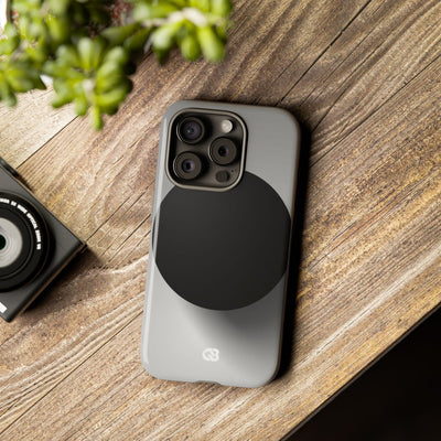 Grey Tough Phone Case for iPhone - Matte Onyx Sphere