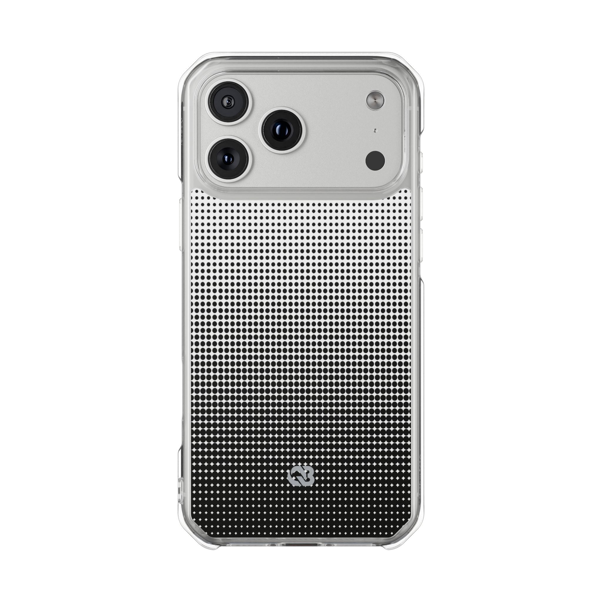 Black Impact MagSafe Phone Case for iPhone - Obsidian Halftone Flux