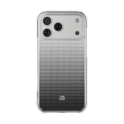 Black Impact MagSafe Phone Case for iPhone - Obsidian Halftone Flux