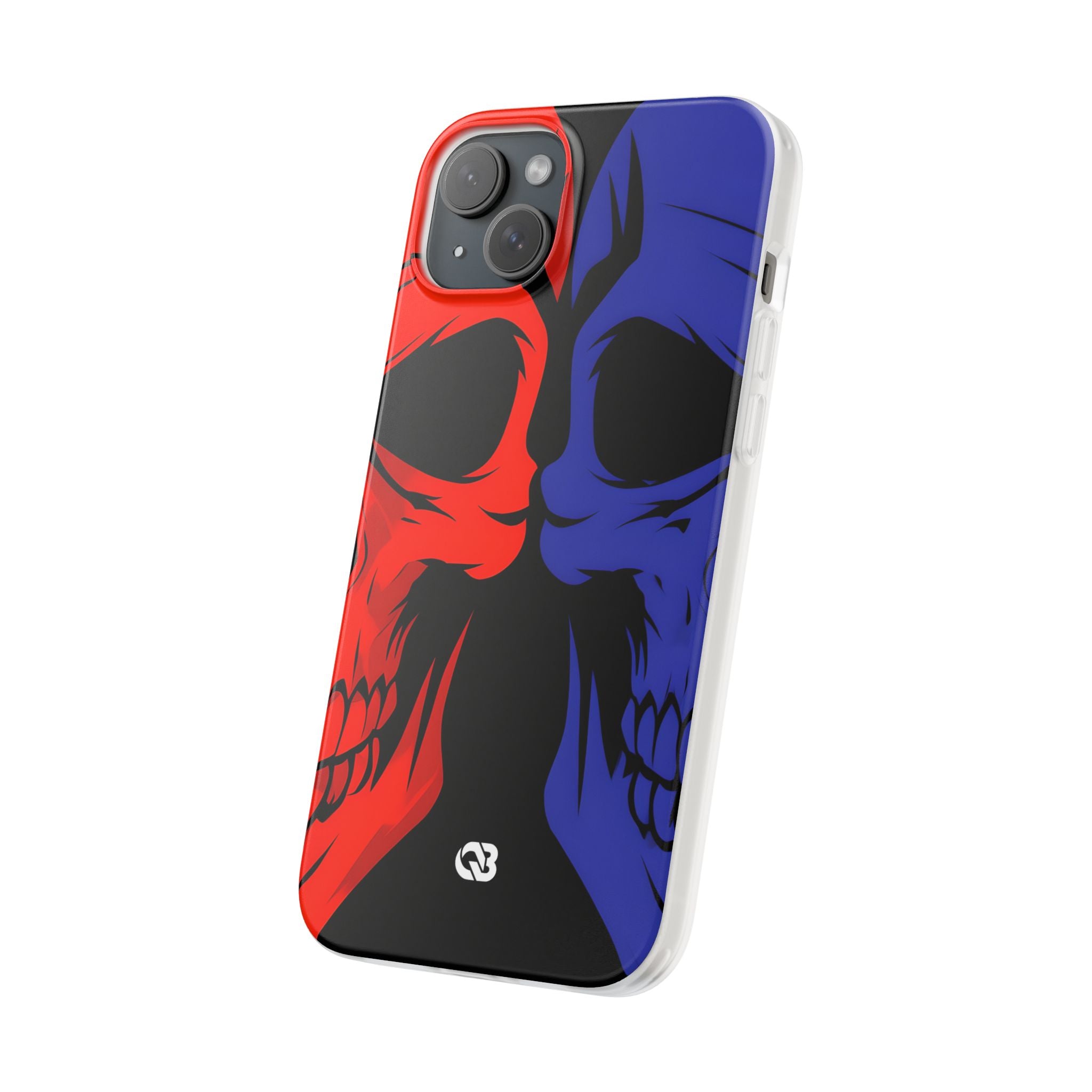 Crimson Cobalt Skulls · Soft Phone Case for iPhone