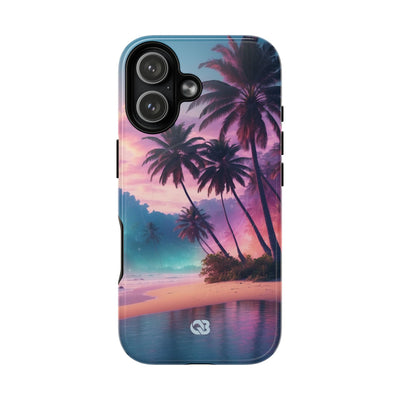 Neon Shore Palms · Tough+ Handyhülle für iPhone · Magsafe