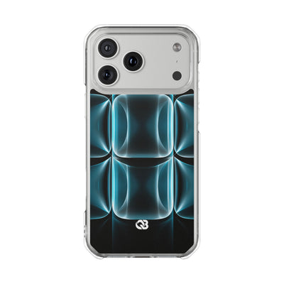 Cyan Core Matrix · Clear Impact Magnetic Phone Case for iPhone · Blue