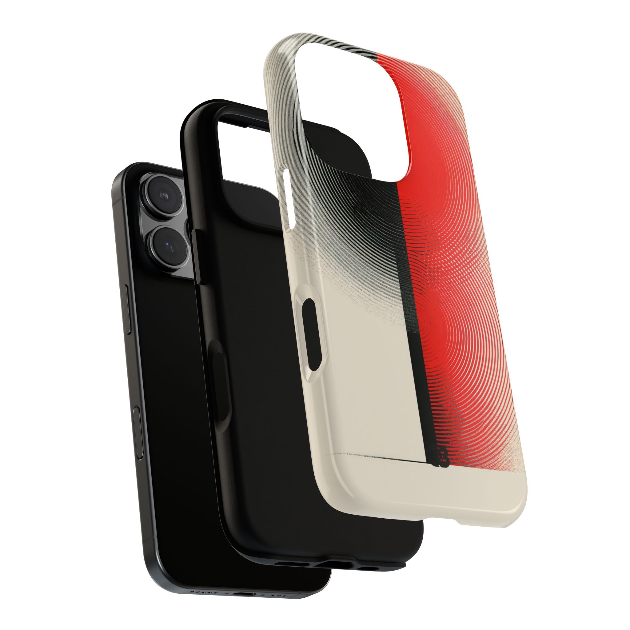 Red Tough Phone Case for iPhone - Split Signal Red