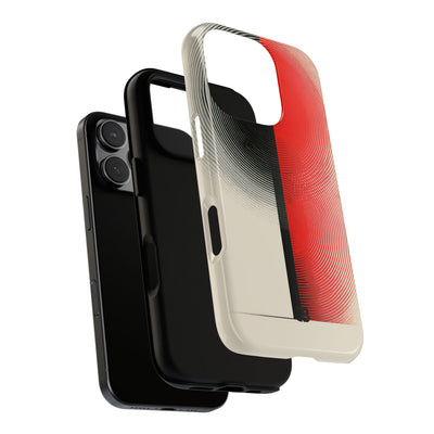 Red Tough Phone Case for iPhone - Split Signal Red