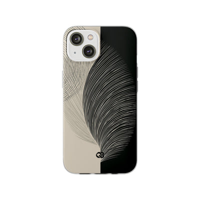 Beige Lite Phone Case for iPhone - Obsidian Cream Plume