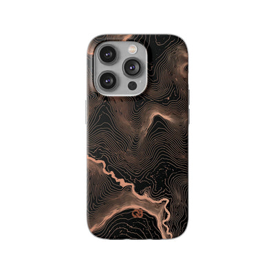 Orange Lite Phone Case for iPhone - Salmon Ridge Topo