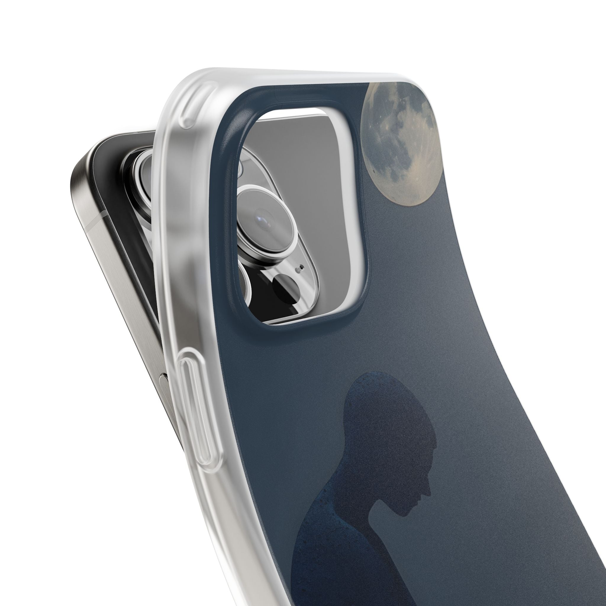 Obsidian Lunar Orb · Soft Phone Case for iPhone