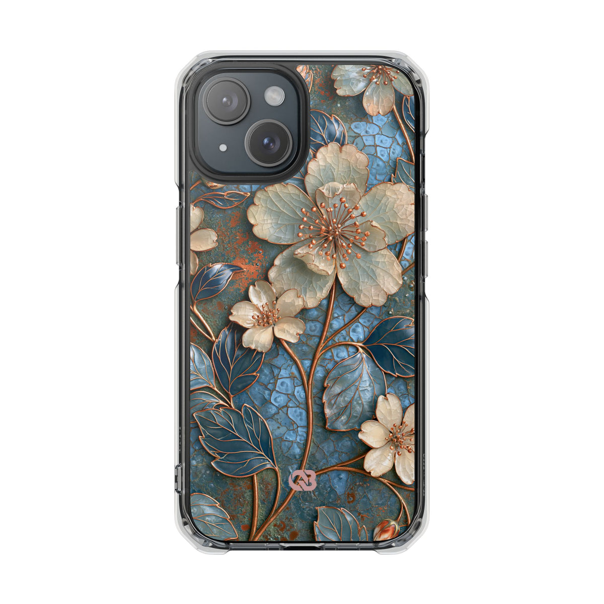 Gilded Blossom Reverie · Clear Impact Magnetic Phone Case for iPhone · Teal